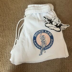 Boys Lie White Shorts with Graphic Print